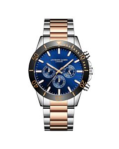 Men's Chronometric Chronograph Stainless Steel Blue Dial Watch