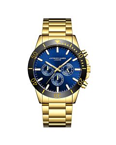 Men's Chronometric Chronograph Stainless Steel Blue Dial Watch