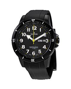 Men's Chronorally S Rubber Black Dial Watch