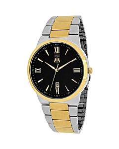 Men's Clarity Stainless Steel Black Dial Watch