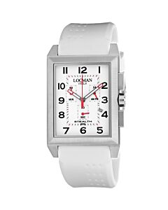 Men's Classic Chronograph Silicone White Dial Watch