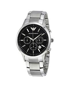Men's Classic Chronograph Stainless Steel Black Dial