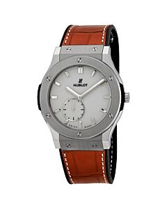 Men's Classic Fusion (Alligator) Leather (Rubber Backed) Silver Dial Watch