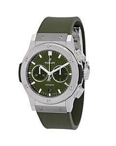 Men's Classic Fusion Chronograph Rubber Green Dial Watch
