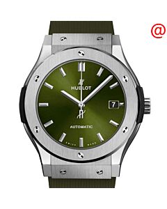 Men's Classic Fusion Rubber Green Dial Watch