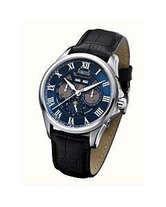 Men's Classic Genuine Leather Blue Dial Watch