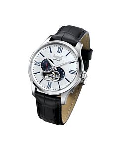 Men's Classic Genuine Leather White Dial Watch