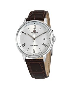 Men's Classic Leather Silver Dial Watch