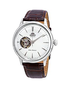 Men's Classic Leather Silver (Open Heart) Dial