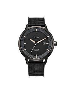 Men's Classic Silicone Black Dial Watch