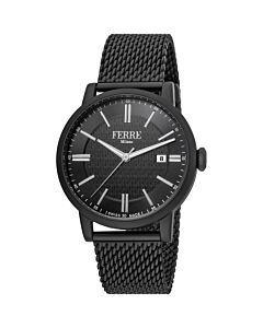 Men's Classic Stainless Steel Black Dial Watch