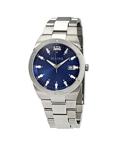 Men's Classic Stainless Steel Blue Dial Watch