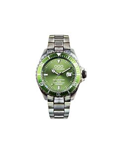 Men's Classic Stainless Steel Green Dial Watch