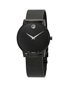 Men's Classic Stainless Steel Mesh Black Dial Watch