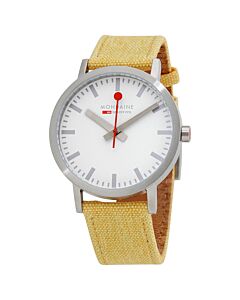 Men's Classic Textile White Dial Watch