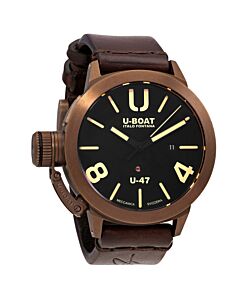 Men's Classico Calf Leather Black Dial Watch