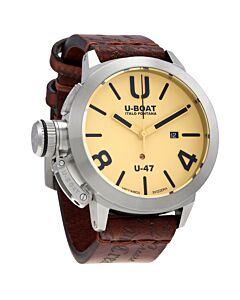 Men's Classico Rubber with lining in Calf Beige Dial Watch