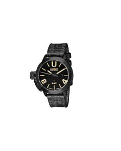 Men's Classico U-47 Leather Black Dial Watch