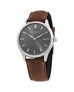 Men's Classics Leather Grey Dial Watch