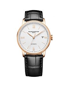 Men's Classima (Alligator) Leather Silver Dial Watch