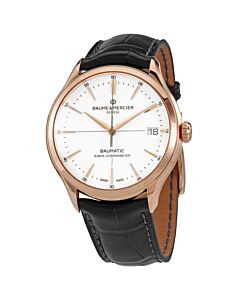 Mens-Clifton-Baumatic-Alligator-Leather-White-Dial