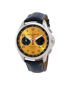 Men's Clifton Chronograph Leather Champagne Dial Watch
