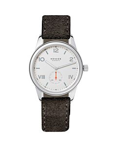 Men's Club Calfskin Leather White Dial Watch