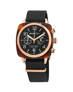 Men's Clubmaster Chronograph Nylon Black Dial Watch