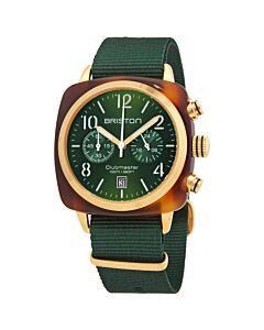 Men's Clubmaster Chronograph Nylon Green Dial Watch