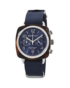 Men's Clubmaster Classic Chronograph Nylon (Nato) Sunray Midnight Blue Dial Watch