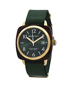 Men's Clubmaster Classic Nylon (Nato) Sunray British Green Dial Watch