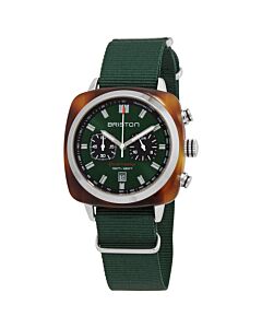 Men's Clubmaster Sport Chronograph Nylon Green Sunray Dial Watch