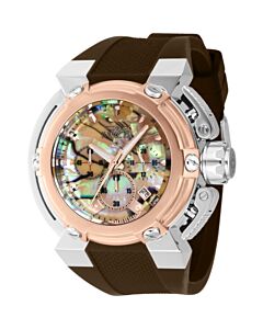 Men's Coalition Forces Chronograph Silicone Gold and Rose Gold Dial Watch