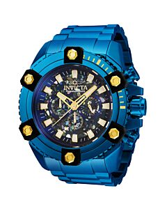 Men's Coalition Forces Chronograph Stainless Steel Blue (Abalone) Dial Watch