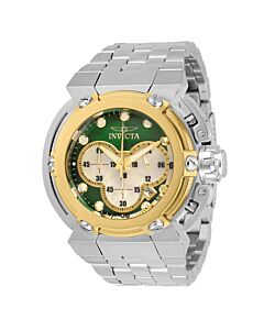 Men's Coalition Forces Chronograph Stainless Steel Gold and Green Dial Watch