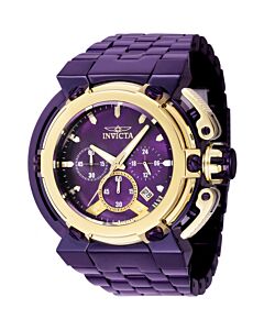Men's Coalition Forces Chronograph Stainless Steel Purple Dial Watch