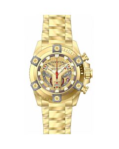 Men's Coalition Forces Chronograph Stainless Steel Yellow Gold Dial Watch