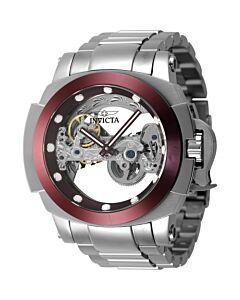 Men's Coalition Forces Stainless Steel Red Dial Watch