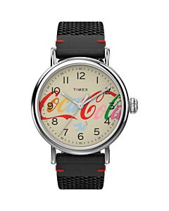 Men's Coca Cola Unity Fabric White Dial Watch