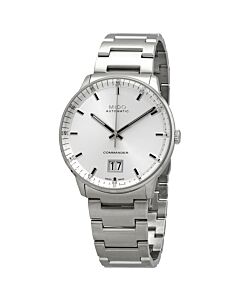 Men's Commander Big Date Stainless Steel Silver Dial