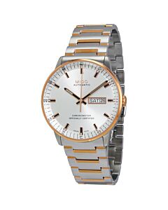 Men's Commander II Stainless Steel with Rose Gold PVD Silver Dial