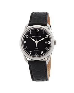 Men's Commodore (Alligator) Leather Black Dial Watch