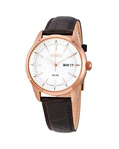 Men's Conceptual Leather White Dial Watch