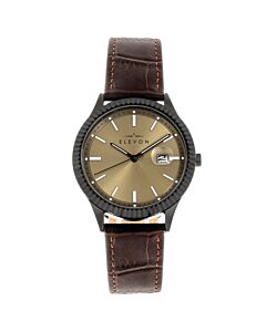 Men's Concorde Genuine Leather Gold-tone Dial Watch