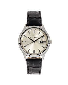 Men's Concorde Leather Silver-tone Dial Watch