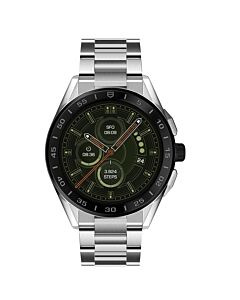 Men's Connected Stainless Steel Black Dial Watch