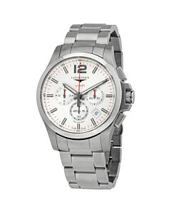 Men's Conquest V.H.P. Chronograph Stainless Steel Silver Dial Watch
