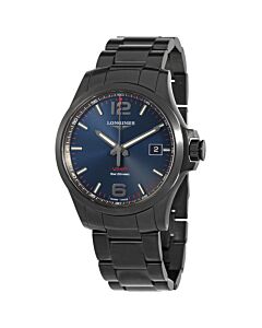 Men's Conquest V.H.P. Stainless Steel Blue Dial Watch