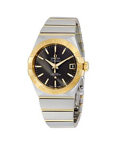 Men's Constellation Co-Axial Stainless Steel with 18kt Yellow Gold Bars Grey Dial
