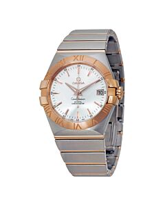 Men's Constellation Stainless Steel with 18kt Rose Gold bars Silver Dial